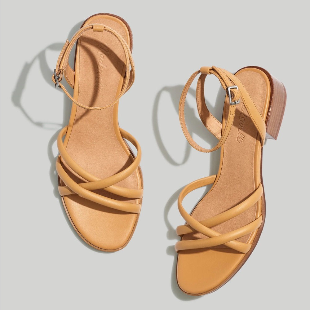 Madewell The Gena Strappy Leather Sandals, 7